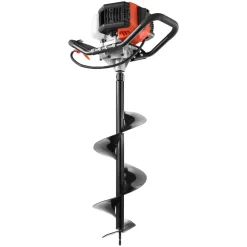 VEVOR Gas Powered Post Hole Digger, 52cc Post Hole Auger with 6" & 10" Bits, 3 Extension Rods, 1450W Heavy-Duty Earth Auger for Fence Posts, Deck / Pergola Posts, Plant / Tree Planting, EPA Listed