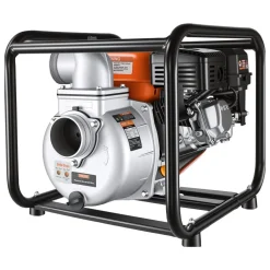 VEVOR Gas Powered Water Pump, 3 in, 242 GPM 7HP Semi Trash Water Transfer Pump Portable, Gasoline Engine with 25 ft Discharge Hose, Heavy Duty Frame, Cast Iron Impeller, for Irrigation, Ponds, Pools