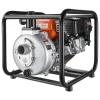 VEVOR Gas Powered Water Pump, 2 in, 128 GPM 6HP Semi Trash Water Transfer Pump Portable, Gasoline Engine with 25 ft Discharge Hose, Heavy Duty Frame, Cast Iron Impeller, for Irrigation, Ponds, Pools