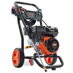 VEVOR Gas Pressure Washer, 3400 PSI 2.6 GPM, Gas Powered Pressure Washer with Aluminum Pump, Spray Gun and Extension Wand, 5 Quick Connect Nozzles, for Cleaning Cars, Homes, Driveways, Patios