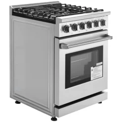 VEVOR Gas Range Oven, 30 Inches Width, Freestanding Stainless Steel Stove and Oven with 5 Sealed Cooktop Burners, Easy Reach Racks, 4.8 Cu. Ft. Capacity, for Apartment, Home, Kitchen