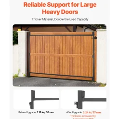 VEVOR Gate Building Kit, Fits 36 to 60 in Wide Openings, Up from 6 to 7 ft High Fence, Adjustable Gate Building Kit, Anti Sag Full Gate Frame Kit with Latch Lock and Screws, for Wooden Fence, Iron