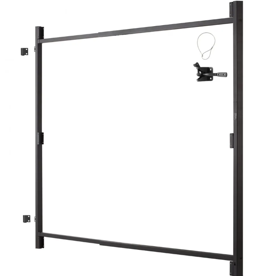 VEVOR Gate Building Kit, Fits 36 to 60 in Wide Openings, Up from 6 to 7 ft High Fence, Adjustable Gate Building Kit, Anti Sag Full Gate Frame Kit with Latch Lock and Screws, for Wooden Fence, Iron