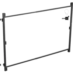 VEVOR Gate Building Kit, Fits 60 to 96 in Wide Openings, Up from 6 to 7 ft High Fence, Adjustable Gate Building Kit, Anti Sag Full Gate Frame Kit with Latch Lock, Screw, for Wooden Fence, Iron, Black