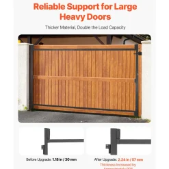 VEVOR Gate Building Kit, Fits 60 to 96 in Wide Openings, Up from 6 to 7 ft High Fence, Adjustable Gate Building Kit, Anti Sag Full Gate Frame Kit with Latch Lock, Screw, for Wooden Fence, Iron, Black