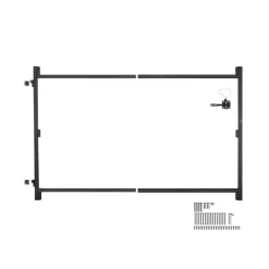 VEVOR Gate Building Kit, Fits 40 to 72 in Wide Openings, Up from 4 to 5 ft High Fence, Adjustable Gate Building Kit, Anti Sag Full Gate Frame Kit with Latch Lock and Screws, for Wooden Fence, Iron