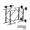 VEVOR Gate Corner Brace Bracket, 2 Sets, Anti Sag Gate Frame Hardware Kit, Gate Frame Brace Bracket with Latch Lock, Screws, for Shed Doors, Corral Gates, Driveway Gates, Stable Gates, Iron, Black