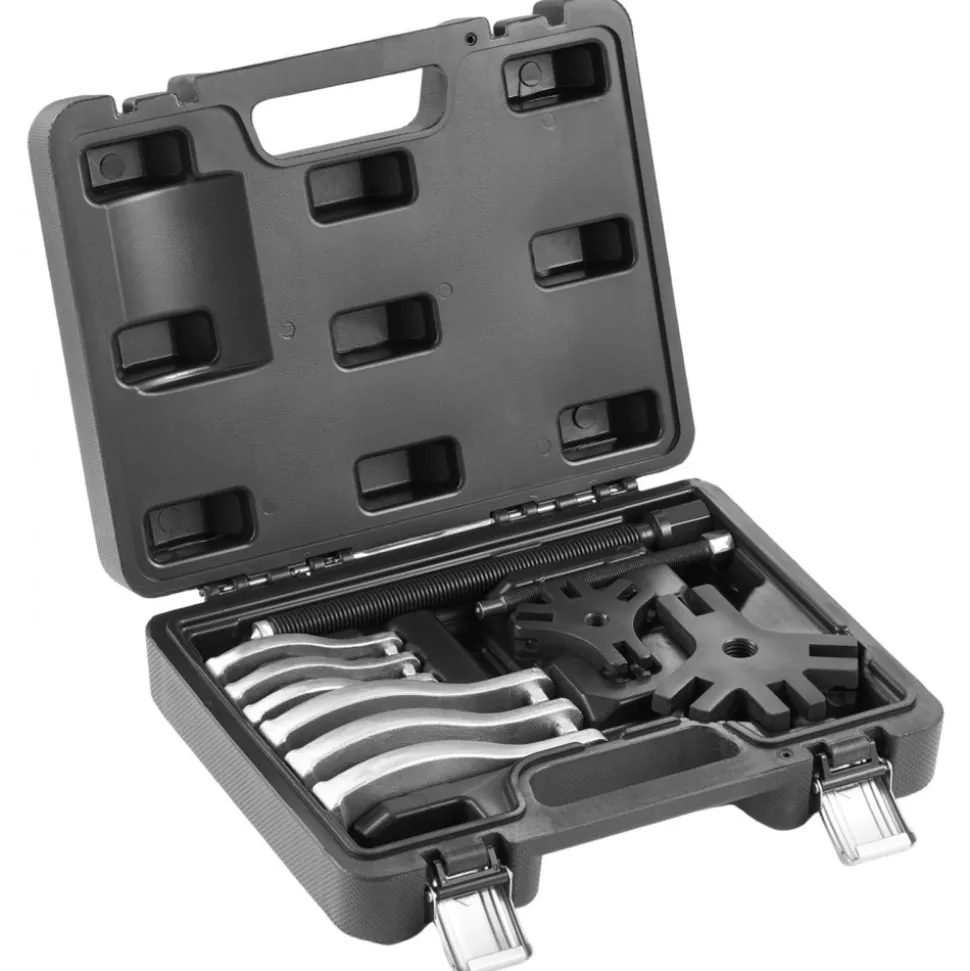 VEVOR Gear Puller Set, 3" and 7" Puller Kit, 3 Jaw Gear Bearing Flywheel Pulley Removal Tool, 2 or 3 Reversible Jaws Wheel Puller, Vertically and Horizontally, External and Internal, 2-Piece