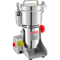 VEVOR 750g Electric Grain Mill Grinder, 2000W 28000RPM High Speed Spice Corn Dry Grinding Machine, Stainless Steel Pulverizer Powder Machine for Dried Grains Coffee Beans Spices Nuts (270° Swing Type)