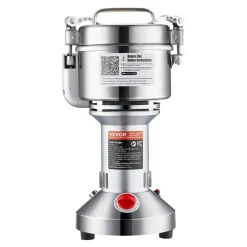 VEVOR 500g Electric Grain Mill Grinder, 2000W 28000RPM High Speed Spice Corn Dry Grinding Machine, Stainless Steel Pulverizer Powder Machine for Dried Grains Coffee Beans Spices Nuts (270° Swing Type)