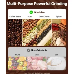 VEVOR 500g Electric Grain Mill Grinder, 2000W 28000RPM High Speed Spice Corn Dry Grinding Machine, Stainless Steel Pulverizer Powder Machine for Dried Grains Coffee Beans Spices Nuts (270° Swing Type)