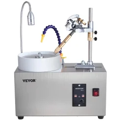 VEVOR Gem Faceting Machine, 180W Jade Grinding Polishing Machine 0-2980RPM Adjustable Rotating Speed, Rock Jewel Angle Polisher with Precise Mechanical Manipulator & Scale Gem Jade Stone Crystal