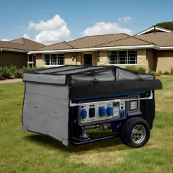 VEVOR Generator Cover, 34 x 26 x 21 Inch Waterproof Universal Generator Cover for Most Generators 3500-12000 Watt, Portable Generator Running Cover with Heavy Duty Thicken 420D Oxford Fabric, Grey