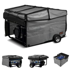 VEVOR Generator Cover, 34 x 26 x 21 Inch Waterproof Universal Generator Cover for Most Generators 3500-12000 Watt, Portable Generator Running Cover with Heavy Duty Thicken 420D Oxford Fabric, Grey