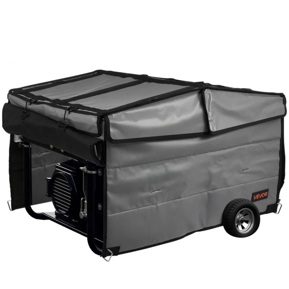 VEVOR Generator Cover, 34 x 26 x 21 Inch Waterproof Universal Generator Cover for Most Generators 3500-12000 Watt, Portable Generator Running Cover with Heavy Duty Thicken 420D Oxford Fabric, Grey