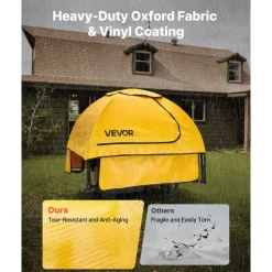 VEVOR Generator Cover, 36 x 26 x 26 Inch Waterproof Universal Generator Cover for Most Generators 70-108 Inch Perimeter, Portable Generator Running Cover with Heavy Duty Thicken Oxford Fabric, Yellow