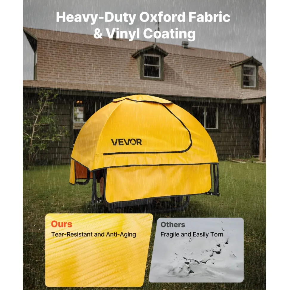 VEVOR Generator Cover, 36 x 26 x 26 Inch Waterproof Universal Generator Cover for Most Generators 70-108 Inch Perimeter, Portable Generator Running Cover with Heavy Duty Thicken Oxford Fabric, Yellow