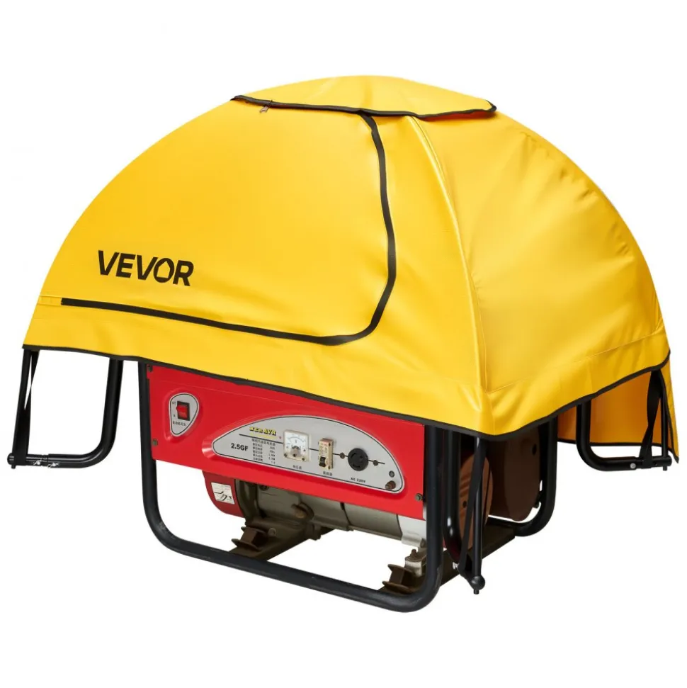 VEVOR Generator Cover, 36 x 26 x 26 Inch Waterproof Universal Generator Cover for Most Generators 70-108 Inch Perimeter, Portable Generator Running Cover with Heavy Duty Thicken Oxford Fabric, Yellow