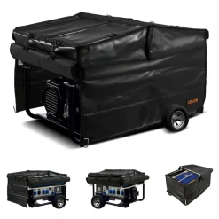 VEVOR Generator Cover, 34 x 26 x 21 Inch Waterproof Universal Generator Cover for Most Generators 3500-12000 Watt, Portable Generator Running Cover with Heavy Duty Thicken 420D Oxford Fabric, Black