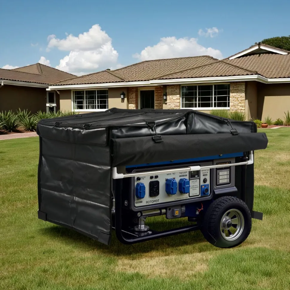 VEVOR Generator Cover, 34 x 26 x 21 Inch Waterproof Universal Generator Cover for Most Generators 3500-12000 Watt, Portable Generator Running Cover with Heavy Duty Thicken 420D Oxford Fabric, Black