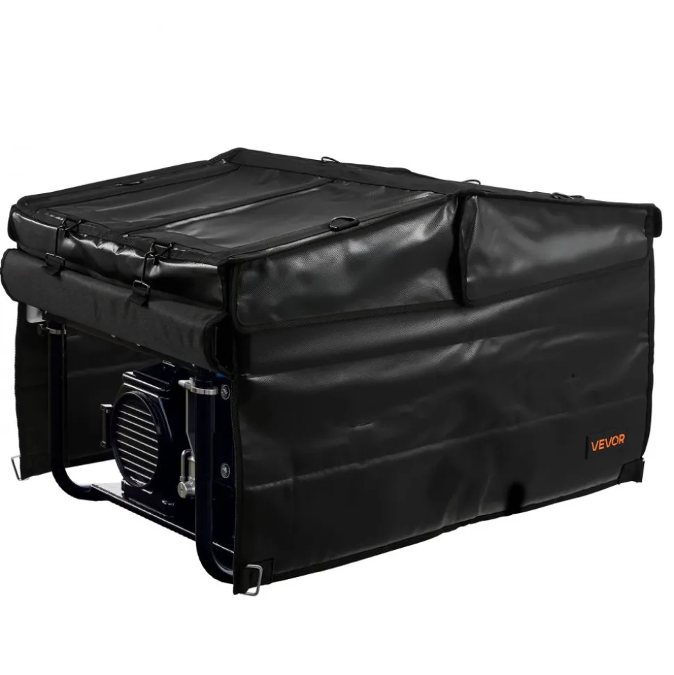 VEVOR Generator Cover, 34 x 26 x 21 Inch Waterproof Universal Generator Cover for Most Generators 3500-12000 Watt, Portable Generator Running Cover with Heavy Duty Thicken 420D Oxford Fabric, Black