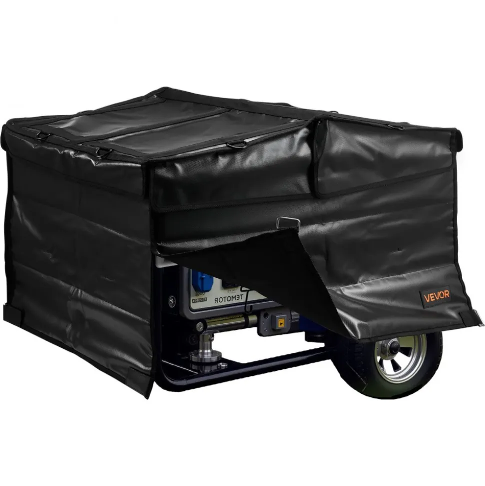 VEVOR Generator Cover, 34 x 26 x 21 Inch Waterproof Universal Generator Cover for Most Generators 3500-12000 Watt, Portable Generator Running Cover with Heavy Duty Thicken 420D Oxford Fabric, Black