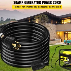 VEVOR Generator Extension Cord 40 Foot 10 Gauge Extension Wire 30 Amp SJTW Cable