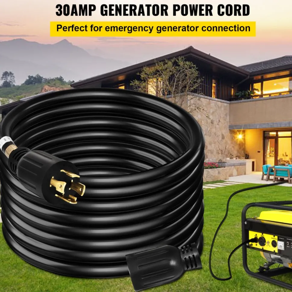 VEVOR Generator Extension Cord 40 Foot 10 Gauge Extension Wire 30 Amp SJTW Cable