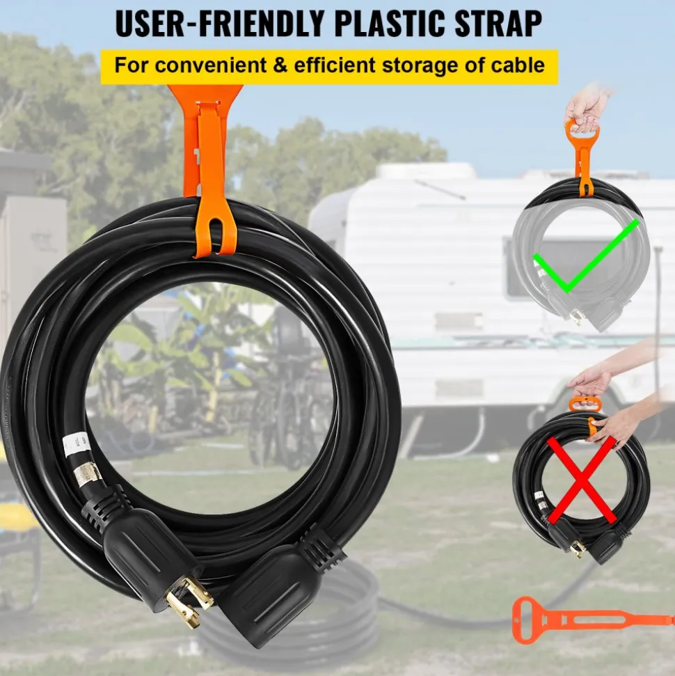 VEVOR Generator Extension Cord 40 Foot 10 Gauge Extension Wire 30 Amp SJTW Cable
