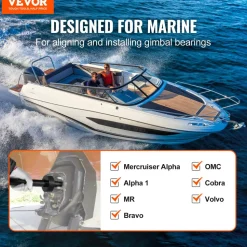 VEVOR Gimbal Bearing Alignment and Install Kit, Heavy Duty Engine Alignment Tools Set Fits for Mercruiser Alpha, Alpha 1, MR, Bravo, OMC, Cobra, and Volvo