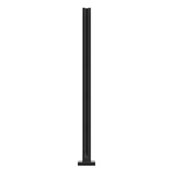 VEVOR Glass Clamp, 37.4" Height Glass Railing Bracket for 0.39 "-0.47 " Thickness Tempered Glass, 304 Stainless Steel Glass Mounting Clamp, Glass Shelf Bracket for Balcony, Garden, Deck, Stair, Black