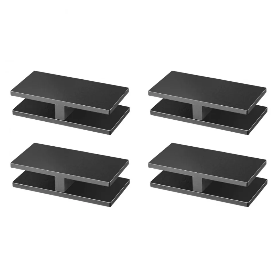 VEVOR Glass Clamp, 4 PCS Rectangle Glass Railing Bracket for 0.31 "-0.47 " Tempered Glass, 304 Stainless Steel Glass Mounting Clamp, 0.2” Thick Glass Shelf Bracket for Balcony, Garden, Pool, Stair