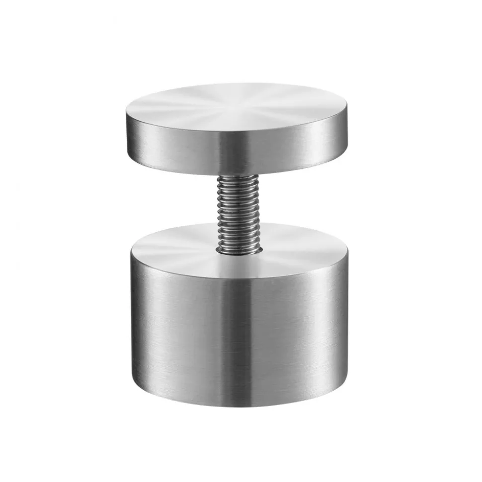 VEVOR Glass Clamp, 10 PCS Round Glass Railing Bracket for 0.31 "-0.62 " Tempered Glass, 316 Stainless Steel Glass Mounting Clamp, Glass Shelf Bracket for Balcony, Garden, Pool, Stair, Silver