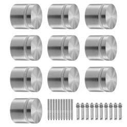 VEVOR Glass Clamp, 10 PCS Round Glass Railing Bracket for 0.31