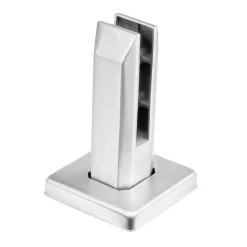 VEVOR Glass Clamp, 10 PCS Square Glass Railing Bracket for 0.31 "-0.47 " Tempered Glass, 304 Stainless Steel Glass Mounting Clamp, 0.12” Thick Glass Shelf Bracket for Balcony, Garden, Stair, Silver