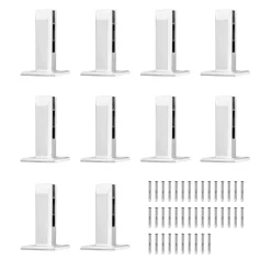 VEVOR Glass Clamp, 10 PCS Square Glass Railing Bracket for 0.31 