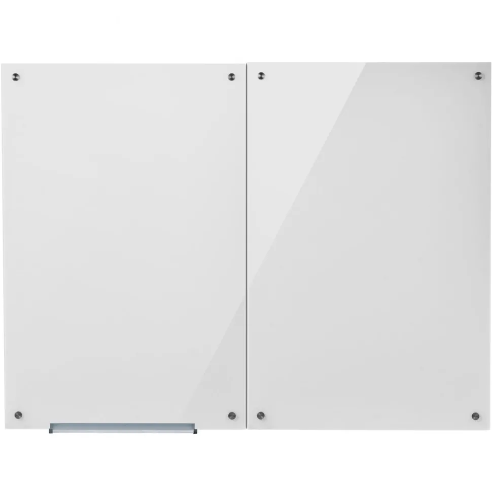 VEVOR Glass Dry Erase Board 2 Pack 35.4 x 23.6 in White Magnetic Whiteboard, Wall-Mounted, Frameless, Thick Tempered Glass, with Markers, Magnets and Eraser, for Office, School Classroom, Home Study