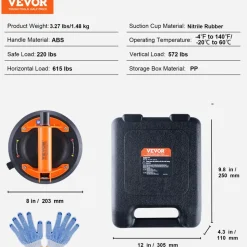 VEVOR Glass Suction Cup, 8