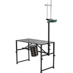 VEVOR Goat Milking Stand, 600 lbs Heavy Duty Goat Stand with Feed Bin, Adjustable Headpiece & Tool Basket, Stanchion for Grooming & Hoof Trimming, Metal Livestock Platform for Sheep, 47