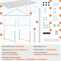 VEVOR Goat & Sheep Stand, 47x23 inch Livestock Stand, Metal Livestock Milking and Shearing Stand 21