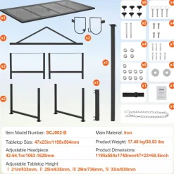VEVOR Goat & Sheep Stand, 47x23 inch Livestock Stand, Metal Livestock Milking and Shearing Stand 21