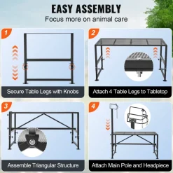 VEVOR Goat & Sheep Stand, 47x23 inch Livestock Stand, Metal Livestock Milking and Shearing Stand 21