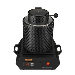 VEVOR Gold Melting Furnace, 1350W, 2102 ℉, PID Digital Electric Melting Furnace with 1 kg and 3 kg Ceramic Crucibles, Insulated Gloves, Crucible Tongs and Tray, for Gold, Silver, Aluminum, Copper