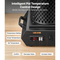 VEVOR Gold Melting Furnace, 1350W, 2102 ℉, PID Digital Electric Melting Furnace with 1 kg and 3 kg Ceramic Crucibles, Insulated Gloves, Crucible Tongs and Tray, for Gold, Silver, Aluminum, Copper