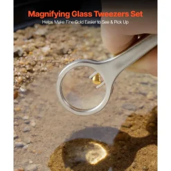 VEVOR Gold Panning Kit, 10 in and 14 in Pans, 19 PCS Portable Prospecting Equipment Kit with Classifier Sieves, Sand Magnet, Rock Pick, Scoops, Backpack, and Accessories, for Outdoor Gold Recovery