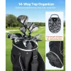 VEVOR Golf Cart Bag, 14 Way Top Divider Organizer, Golf Club Bag with Full-length Divider, Storage Pockets, Shoulder Strap, Rain Hood, Smooth Zippers, High-Strength 900D Polyester for Men & Women