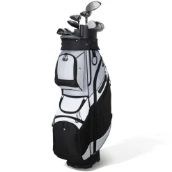 VEVOR Golf Cart Bag, 14 Way Top Divider Organizer, Golf Club Bag with Full-length Divider, Handles, Storage Pockets, Shoulder Strap, Rain Hood, Smooth Zippers, Lightweight Polyester for Men & Women