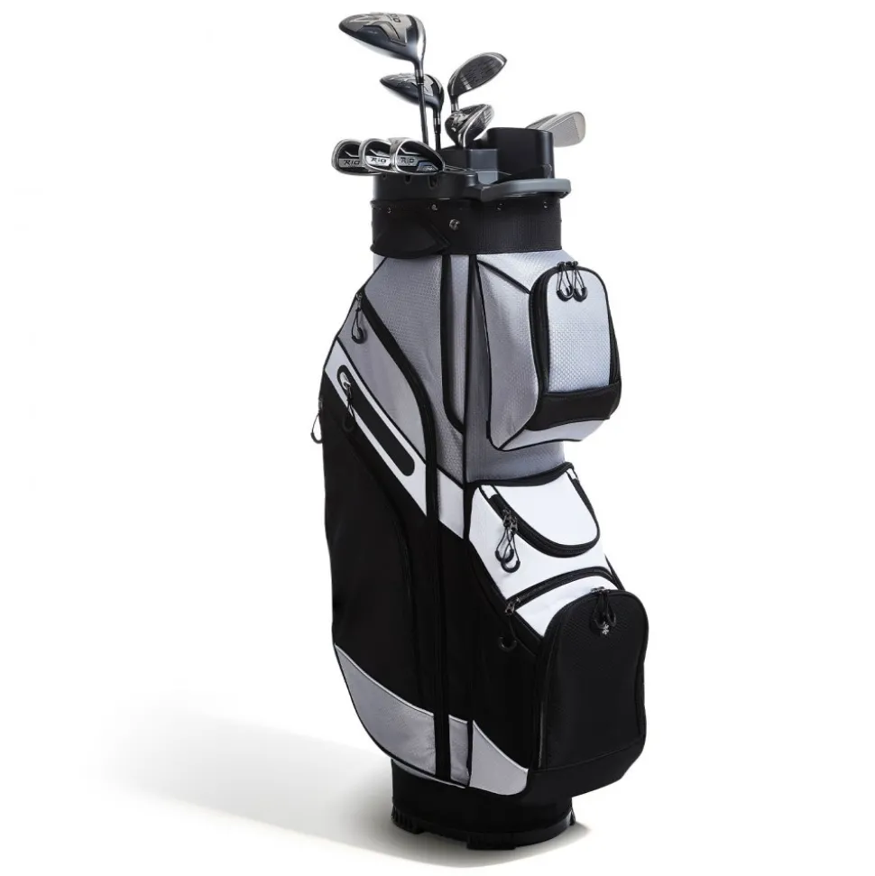VEVOR Golf Cart Bag, 14 Way Top Divider Organizer, Golf Club Bag with Full-length Divider, Handles, Storage Pockets, Shoulder Strap, Rain Hood, Smooth Zippers, Lightweight Polyester for Men & Women