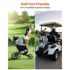 VEVOR Golf Cart Bag, 14 Way Top Divider Organizer, Golf Club Bag with Full-length Divider, Handles, Storage Pockets, Shoulder Strap, Rain Hood, Smooth Zippers, Lightweight Polyester for Men & Women