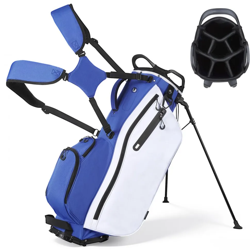 VEVOR Golf Cart Bag, 7 Way Top Divider Organizer, Club Stand Bag with Full-length Divider, Handles, Dual Support Legs, Storage Pockets, Dual Shoulder Straps, Rain Hood, Lightweight for Men and Women